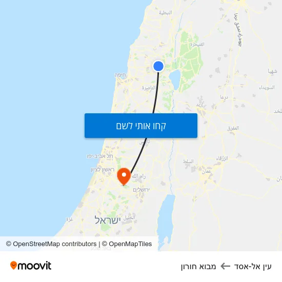 מפת עין אל-אסד למבוא חורון