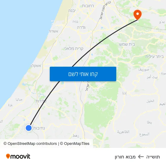 מפת תושייה למבוא חורון