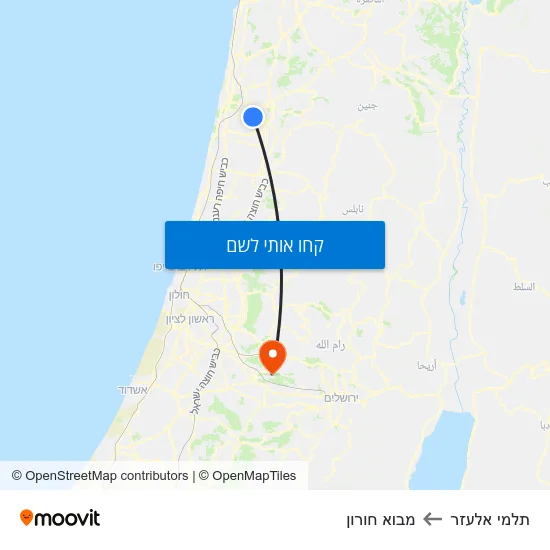 מפת תלמי אלעזר למבוא חורון