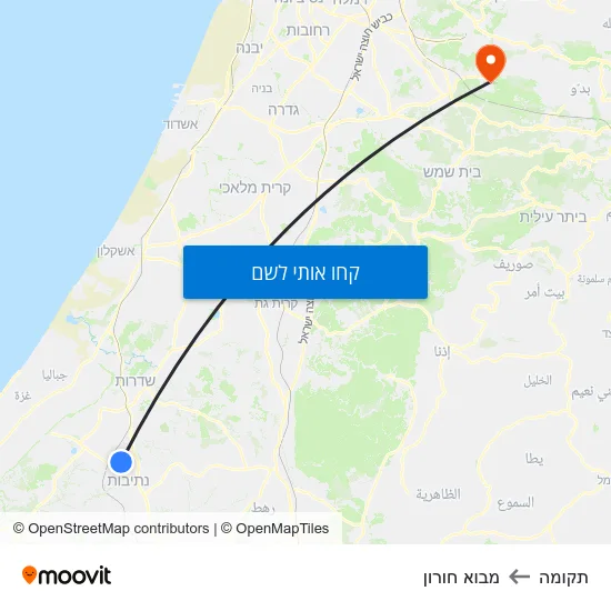 מפת תקומה למבוא חורון