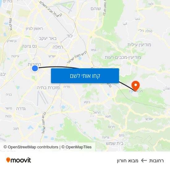 מפת רחובות למבוא חורון