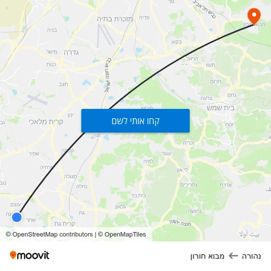 מפת נהורה למבוא חורון