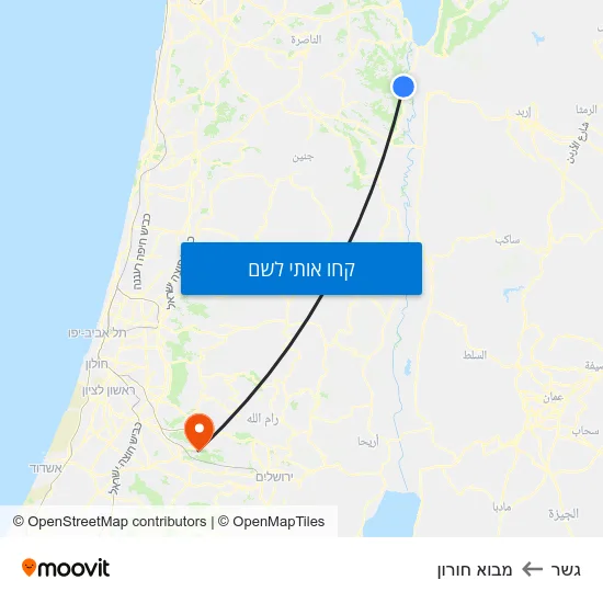 מפת גשר למבוא חורון