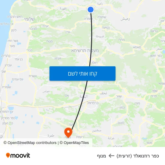 מפת כפר רוזנואלד (זרעית) למנוף