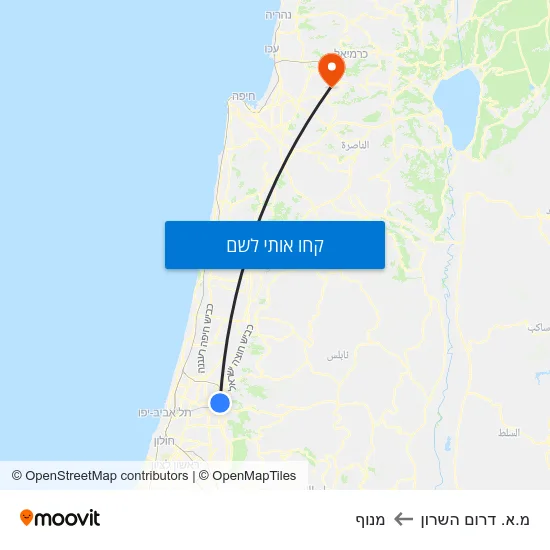 מפת מ.א. דרום השרון למנוף