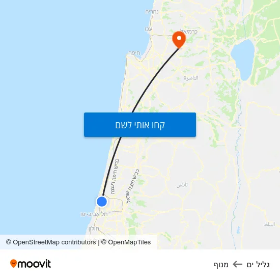 מפת גליל ים למנוף