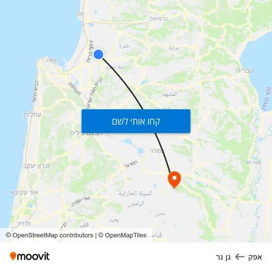 מפת אפק לגן נר