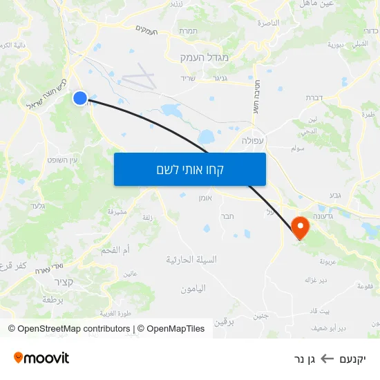 מפת יקנעם לגן נר