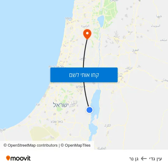 מפת עין גדי לגן נר