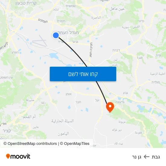 מפת גבת לגן נר