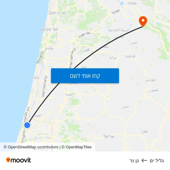 מפת גליל ים לגן נר