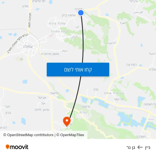 מפת ניין לגן נר