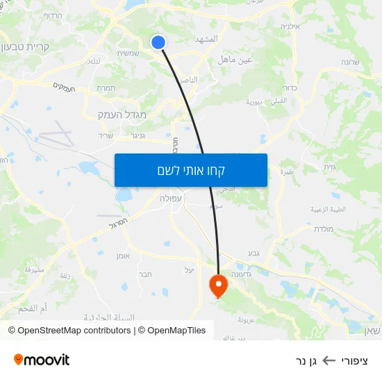 מפת ציפורי לגן נר