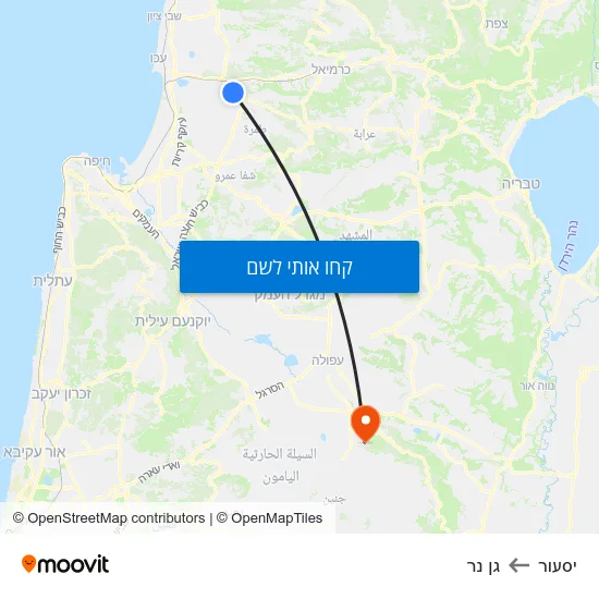מפת יסעור לגן נר