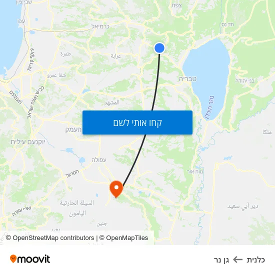 מפת כלנית לגן נר