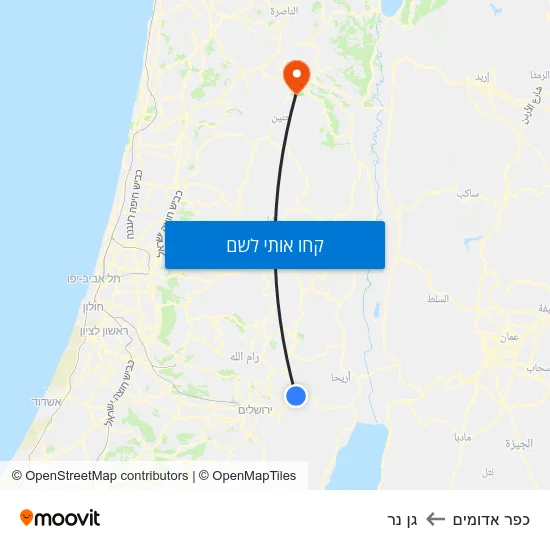 מפת כפר אדומים לגן נר