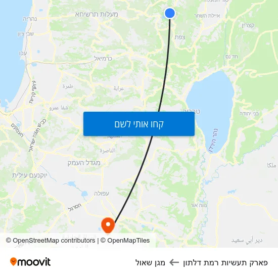 מפת פארק תעשיות רמת דלתון למגן שאול