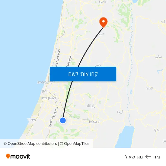 מפת גיזו למגן שאול