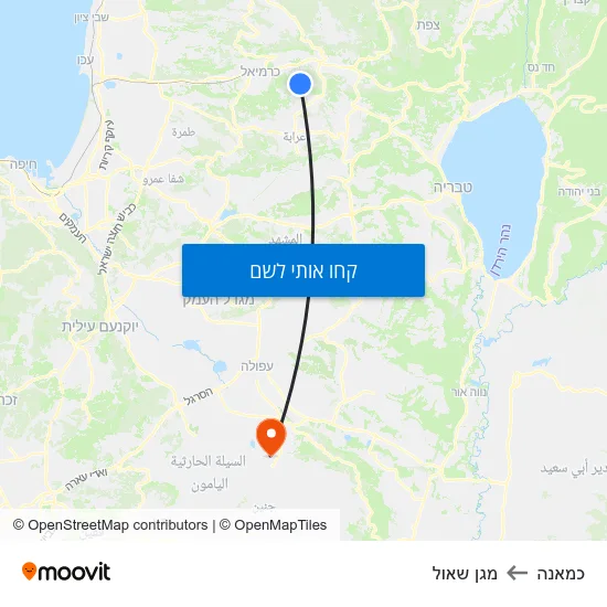 מפת כמאנה למגן שאול
