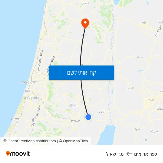 מפת כפר אדומים למגן שאול