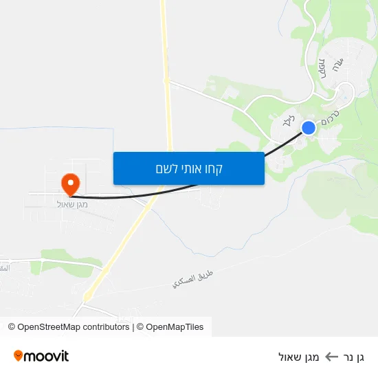 מפת גן נר למגן שאול