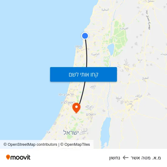 מפת מ.א. מטה אשר לנחשון