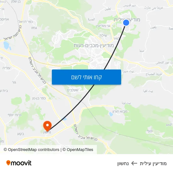מפת מודיעין עילית לנחשון