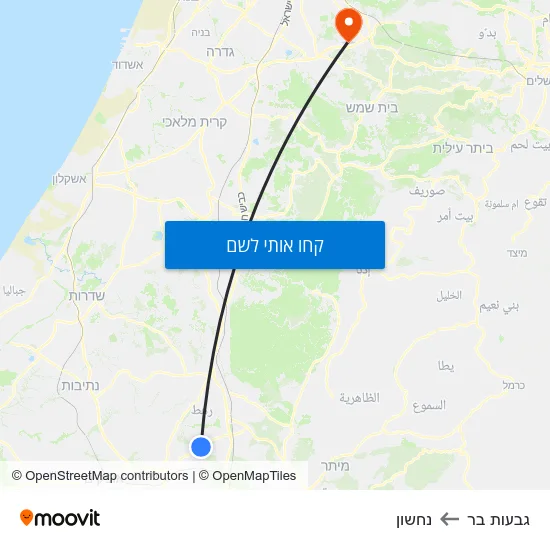 מפת גבעות בר לנחשון