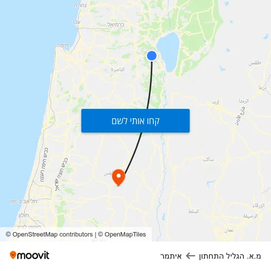 מפת מ.א. הגליל התחתון לאיתמר