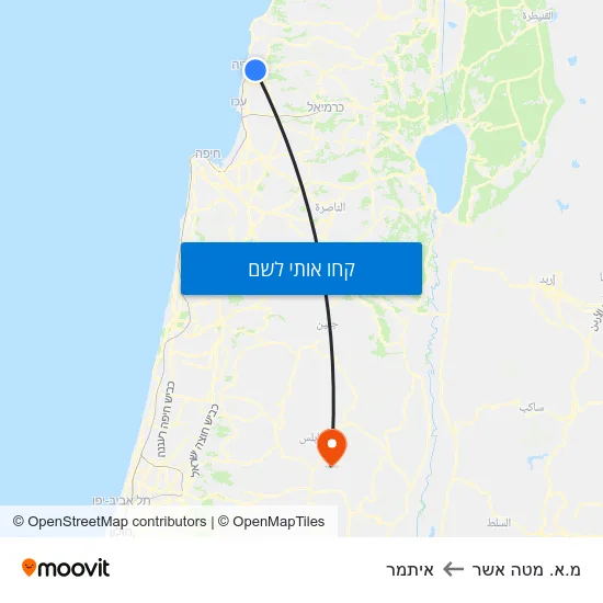 מפת מ.א. מטה אשר לאיתמר
