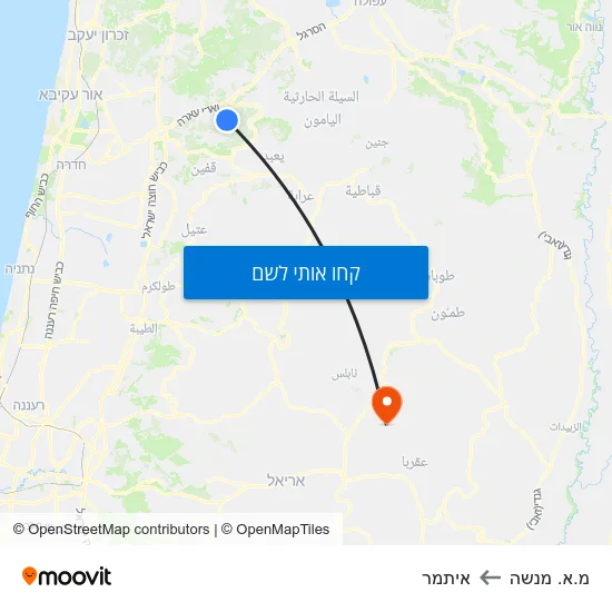 מפת מ.א. מנשה לאיתמר