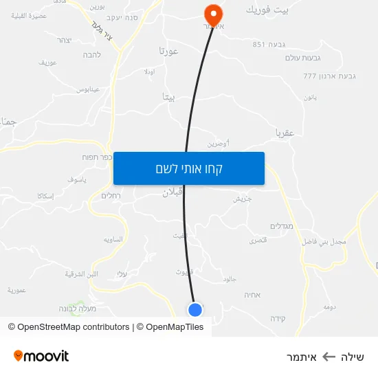 מפת שילה לאיתמר