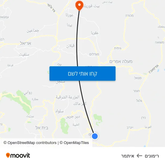 מפת רימונים לאיתמר