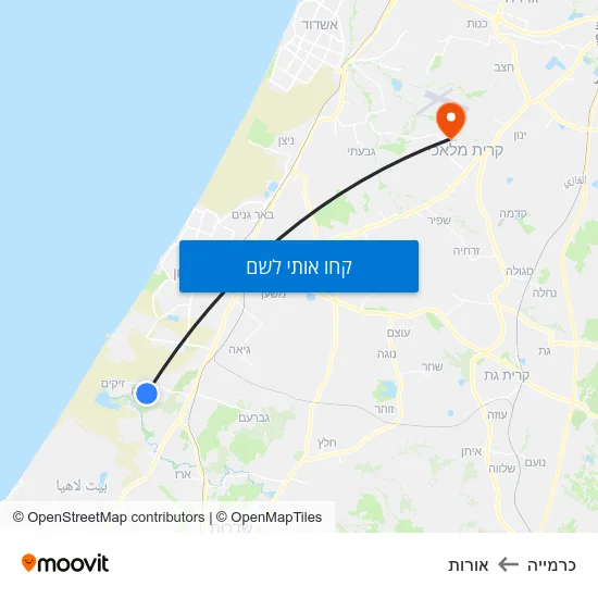 מפת כרמייה לאורות