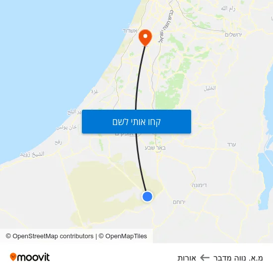 מפת מ.א. נווה מדבר לאורות