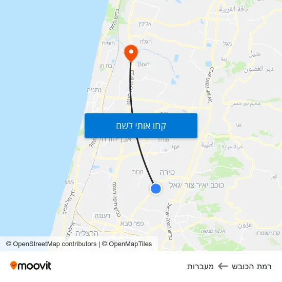 מפת רמת הכובש למעברות