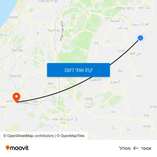 מפת אספר למסלול