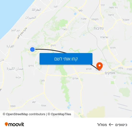 מפת כיסופים למסלול