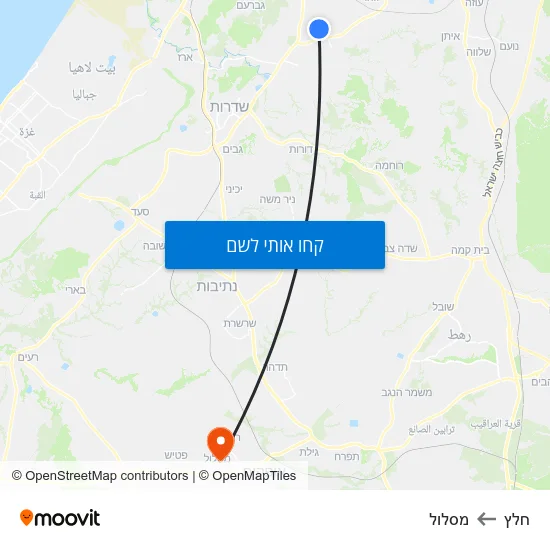מפת חלץ למסלול
