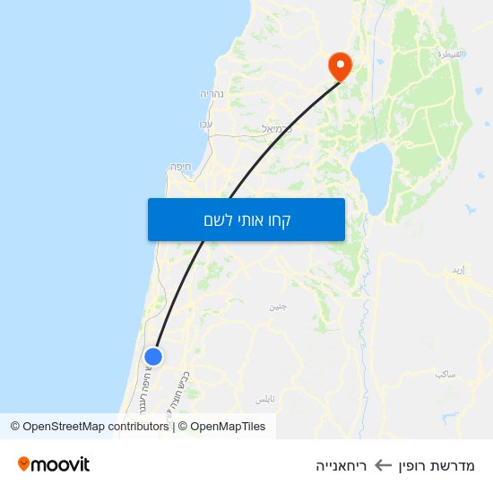 מפת מדרשת רופין לריחאנייה