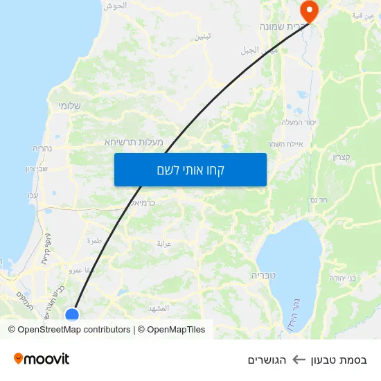 מפת בסמת טבעון להגושרים
