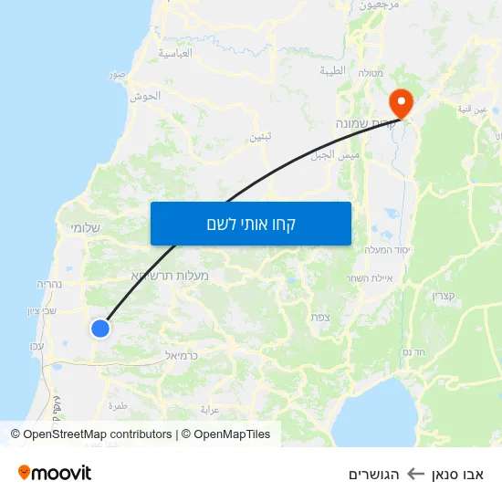 מפת אבו סנאן להגושרים