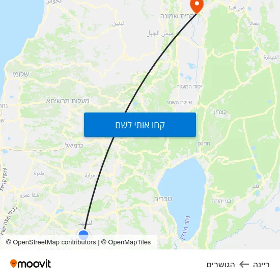 מפת ריינה להגושרים