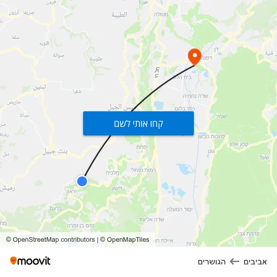 מפת אביבים להגושרים