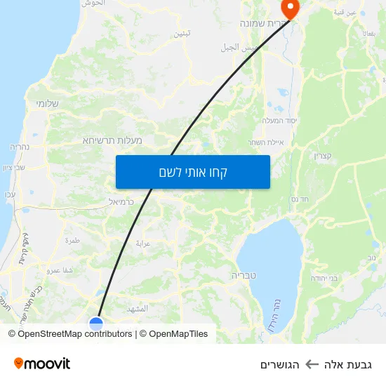 מפת גבעת אלה להגושרים