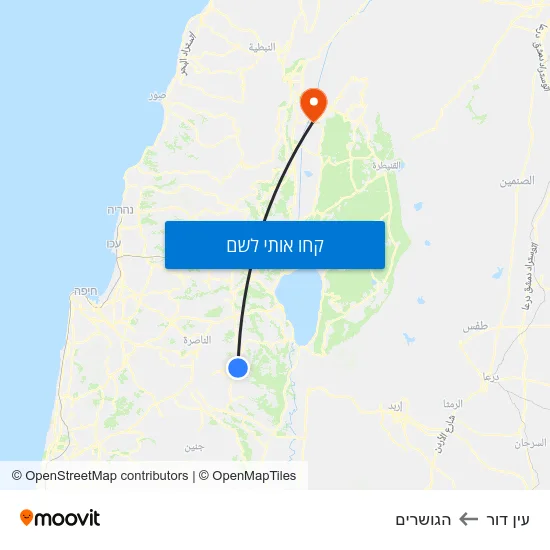 מפת עין דור להגושרים