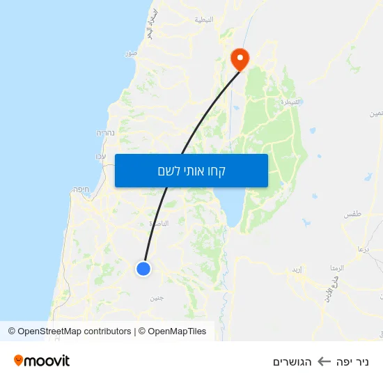 מפת ניר יפה להגושרים