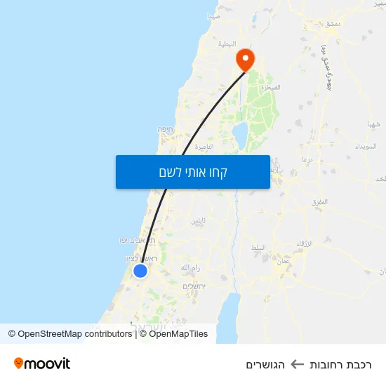 מפת רכבת רחובות להגושרים