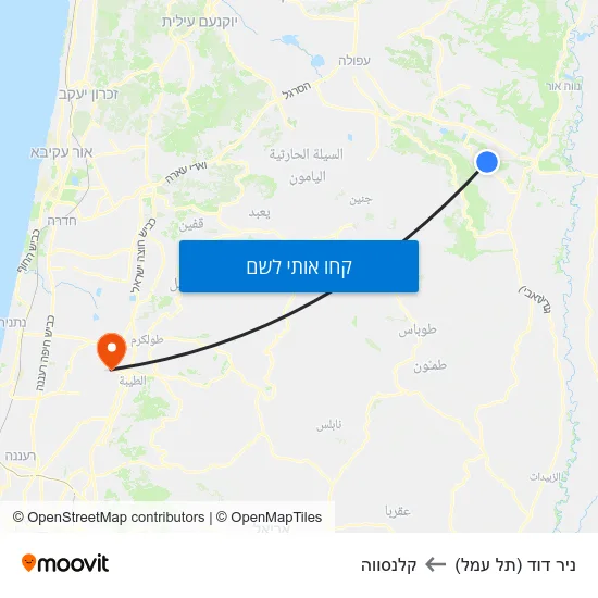 מפת ניר דוד (תל עמל) לקלנסווה
