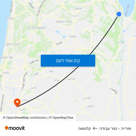 מפת פורייה - כפר עבודה לקלנסווה